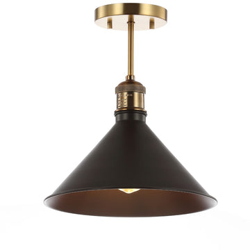 Nick 11" Metal LED Semi Flush Mount - JONATHAN Y